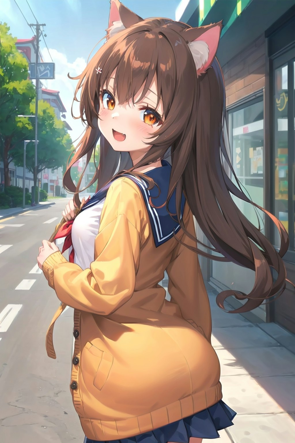 制服茶ネコちゃん
