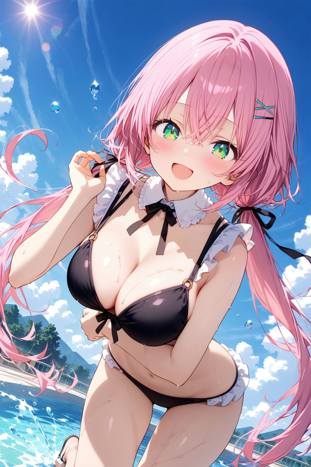水着姿の桃花②