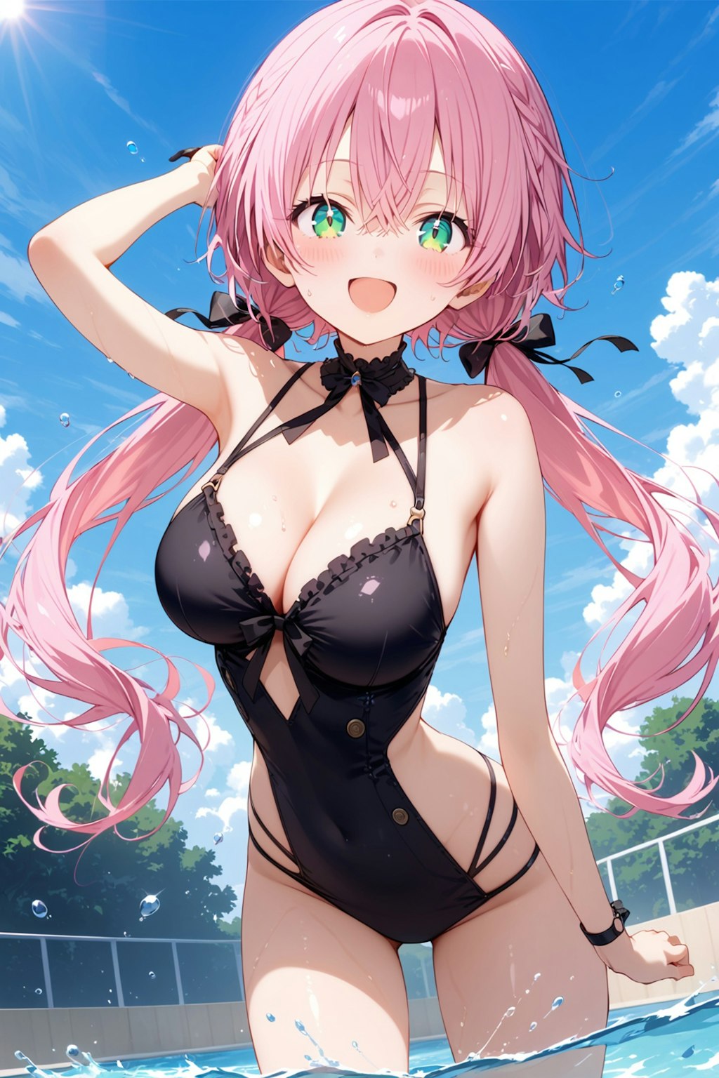 水着姿の桃花②