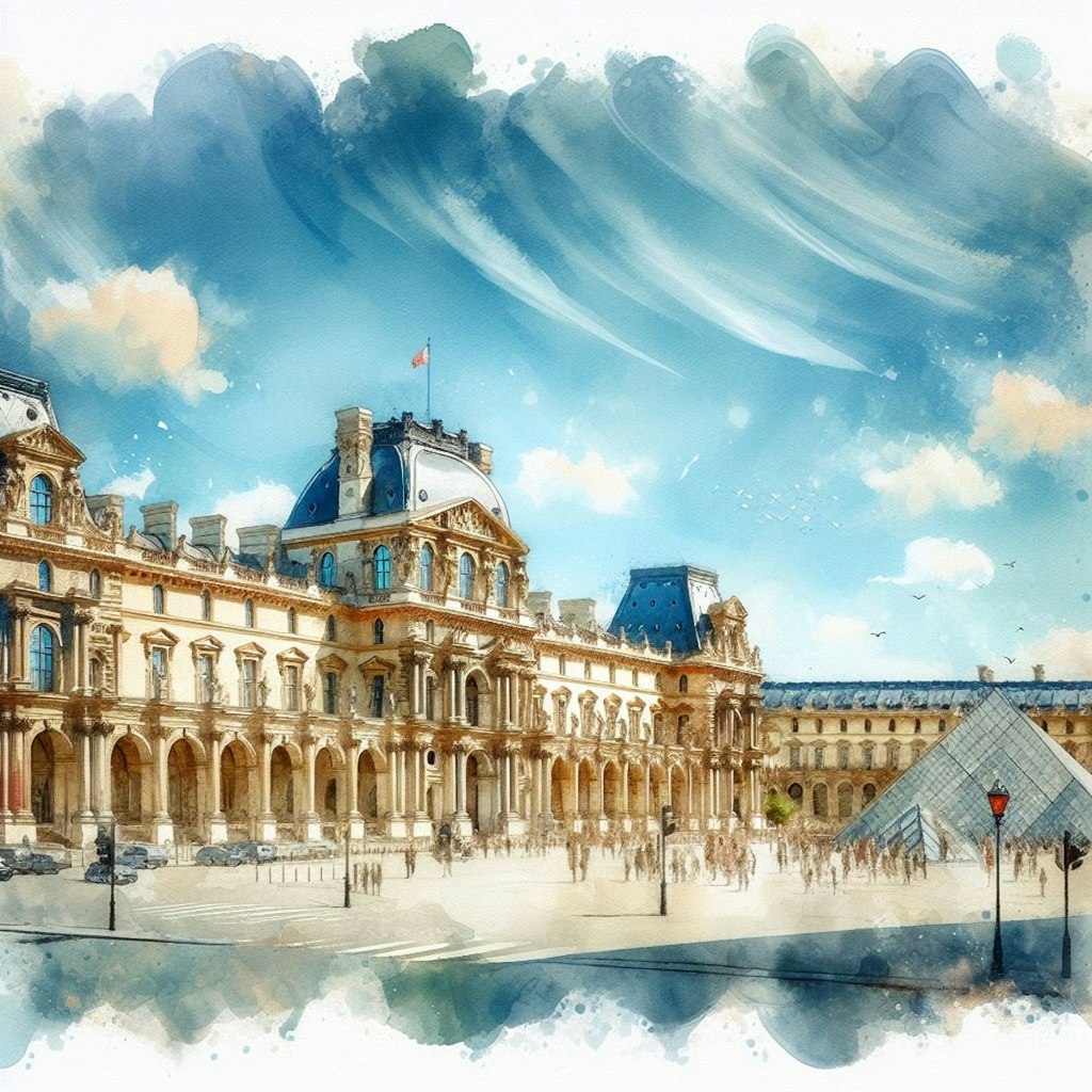 フランス旅行の思い出を水彩画で