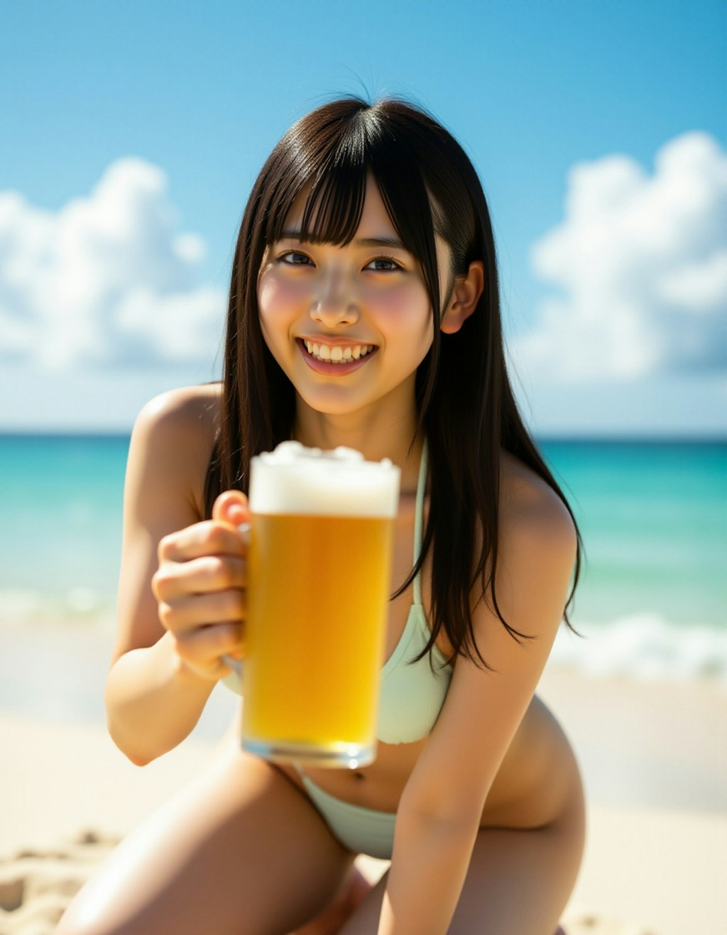 ビールのポスター風