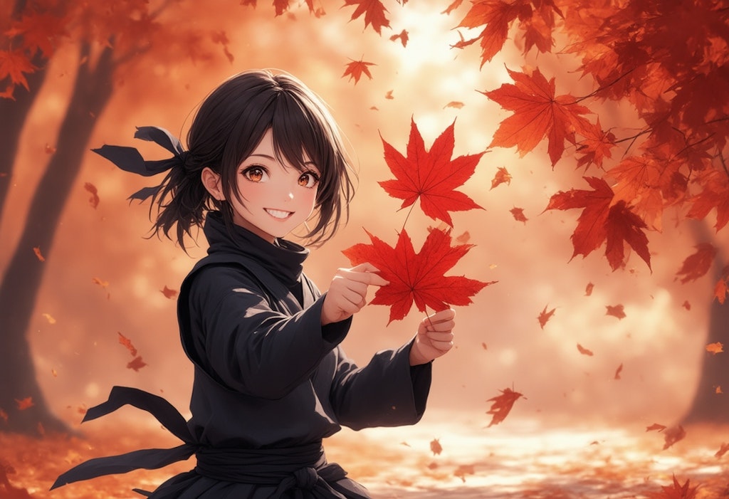 「紅葉手裏剣だ！」