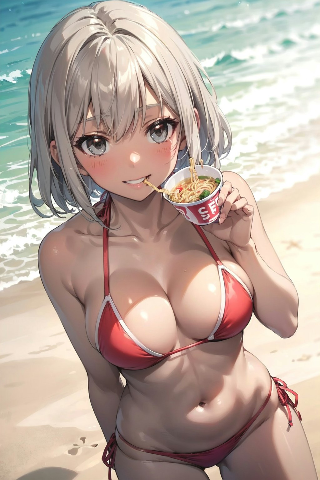 「seafood noodleって美味ぇよな！」