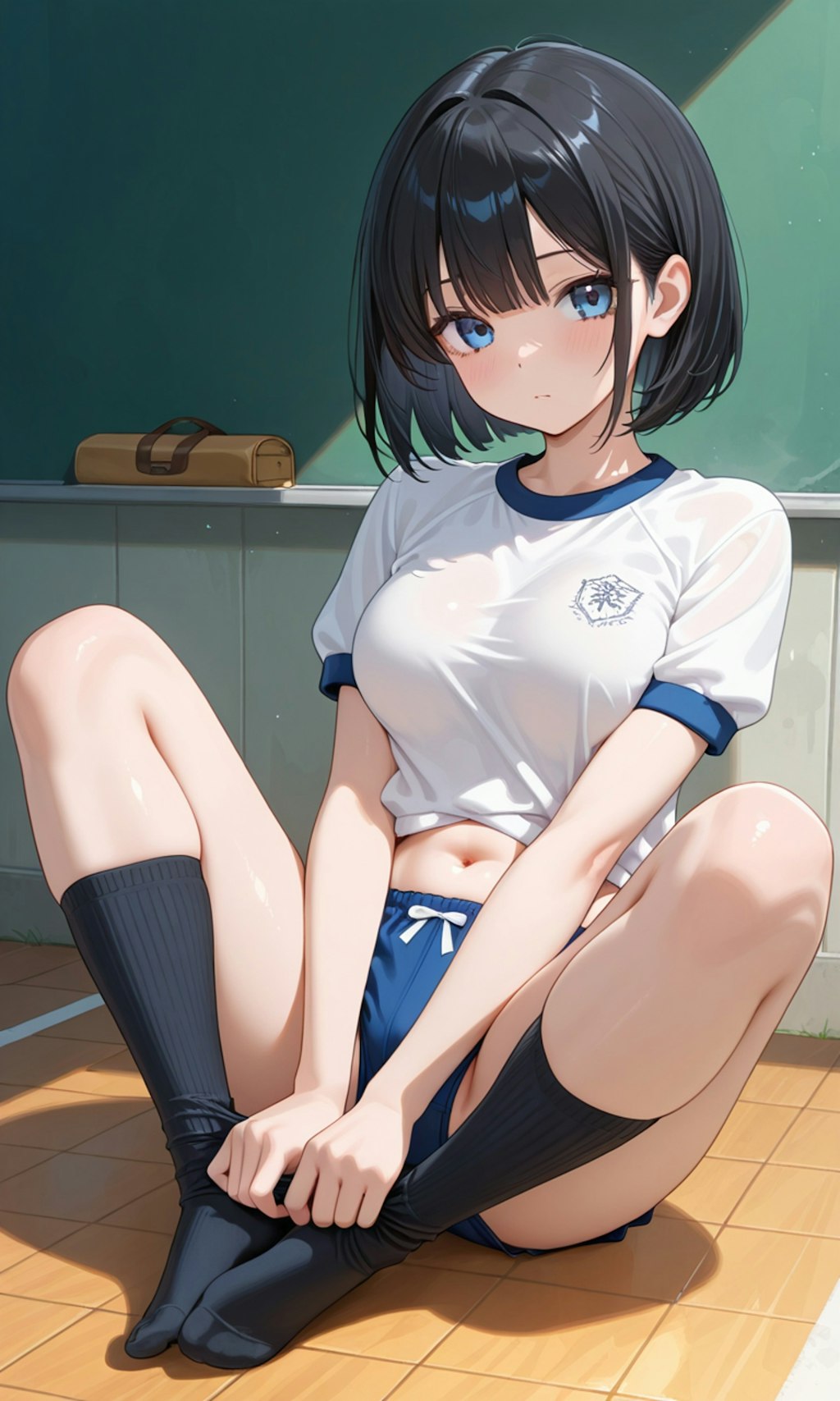 ムッとした顔で見つめてる
