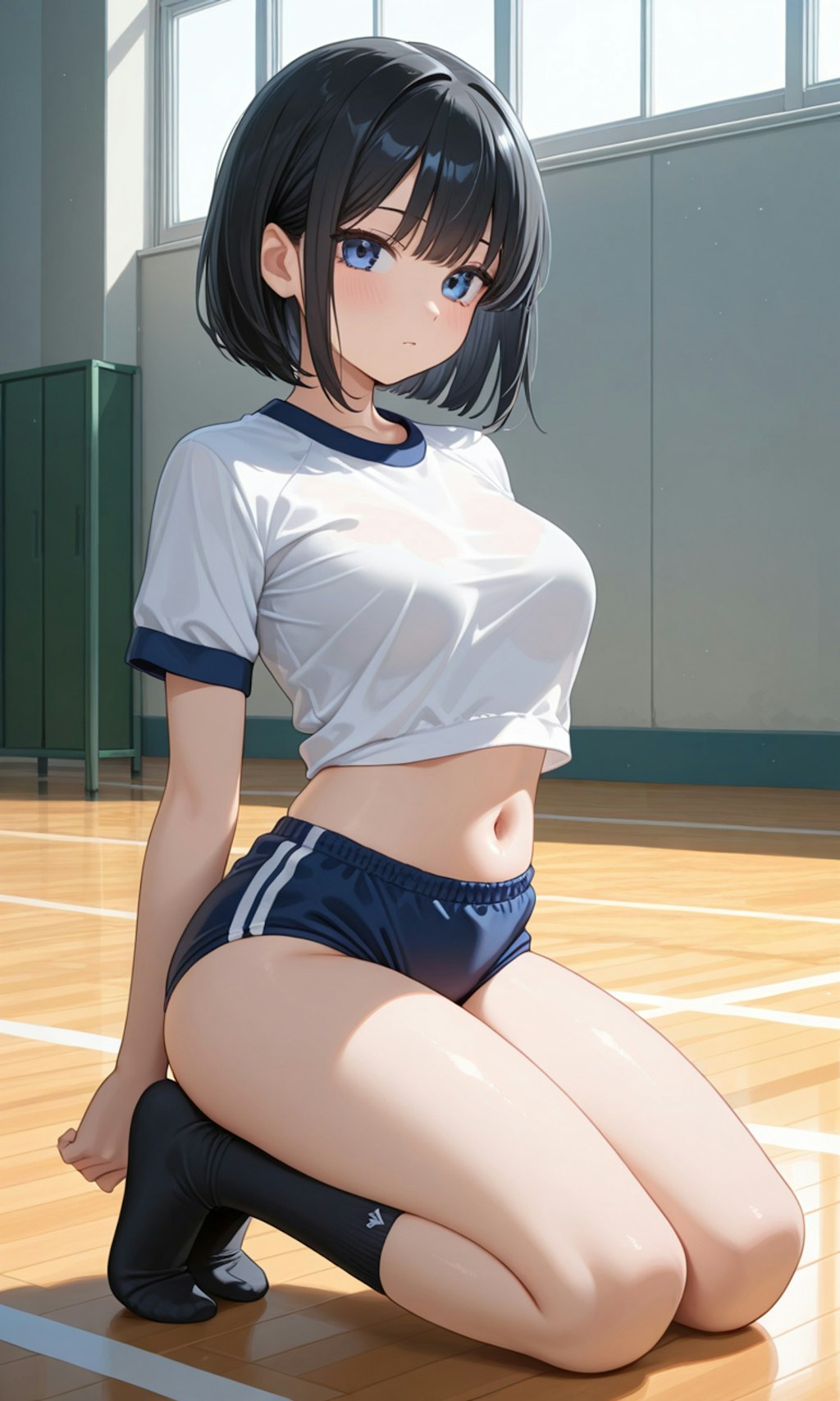 ムッとした顔で見つめてる