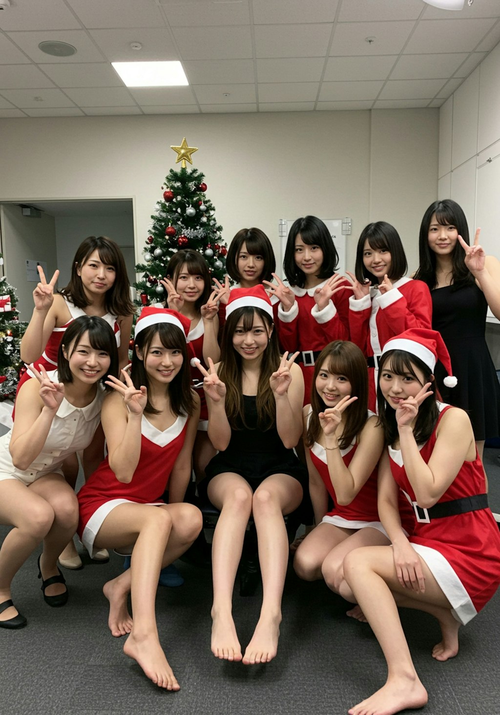 サンタコス🎅社内クリパ🎄