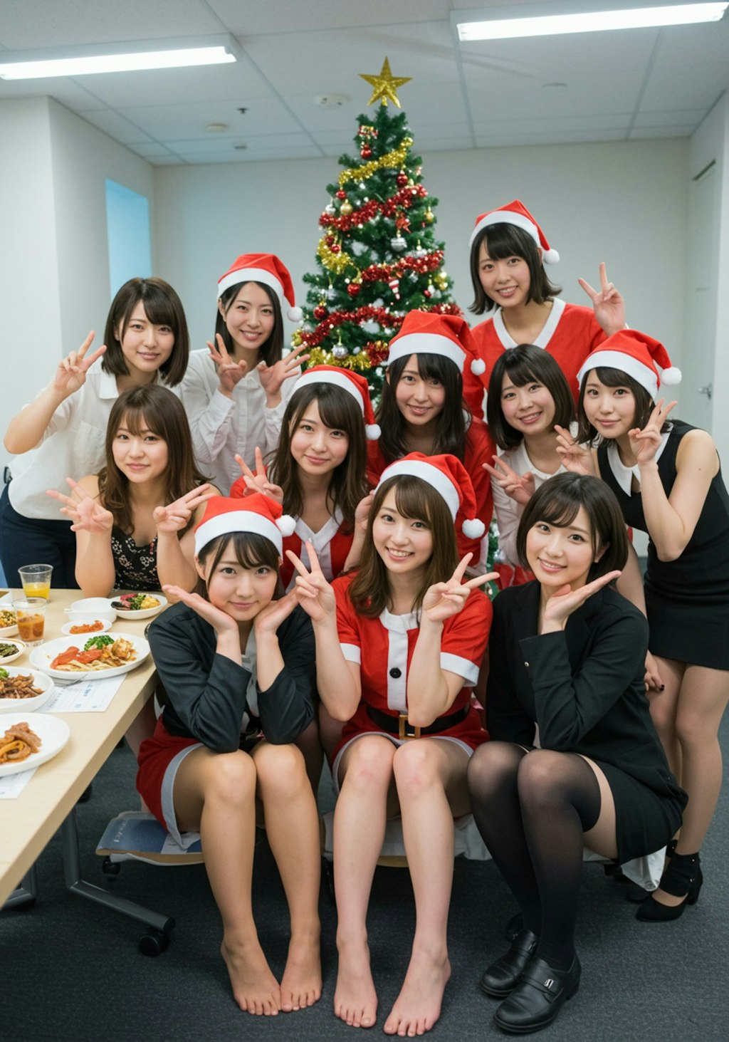 サンタコス🎅社内クリパ🎄