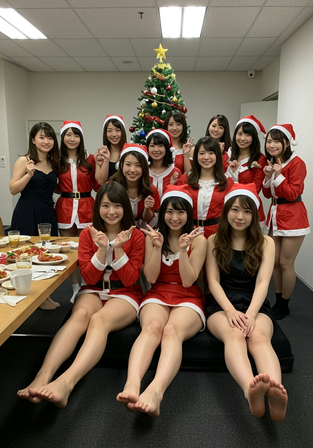 サンタコス🎅社内クリパ🎄