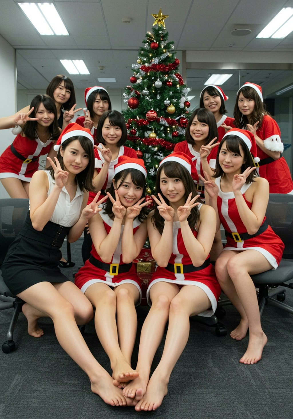 サンタコス🎅社内クリパ🎄