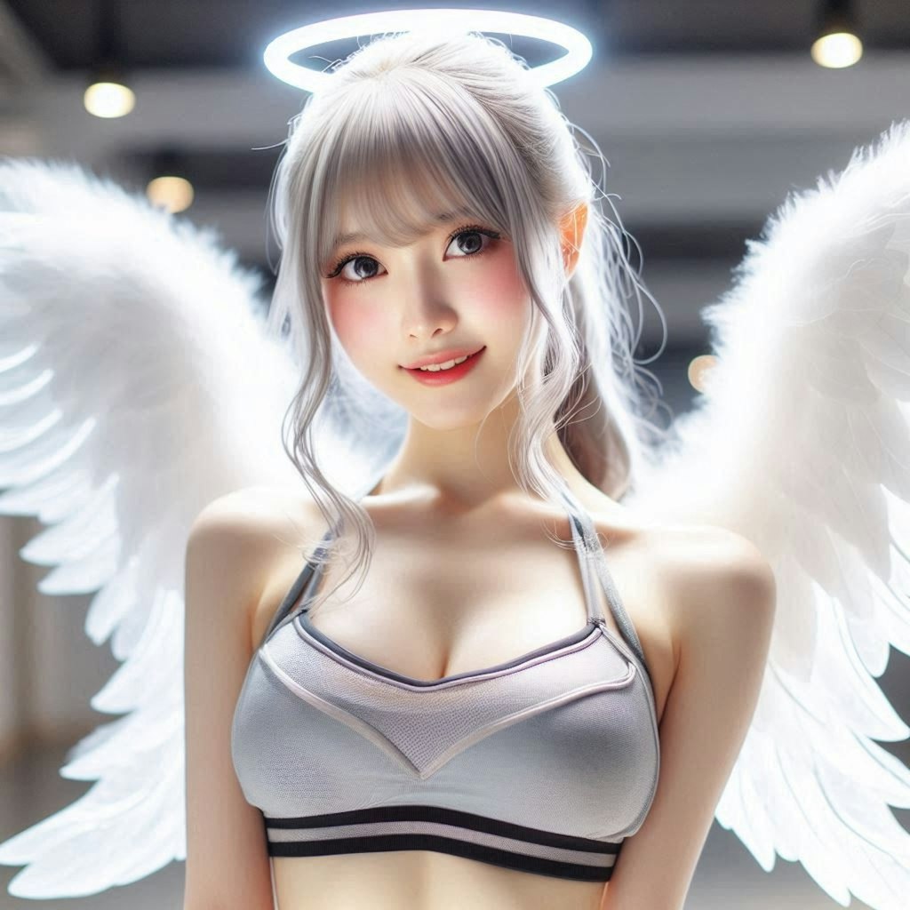トレーニング中の天使