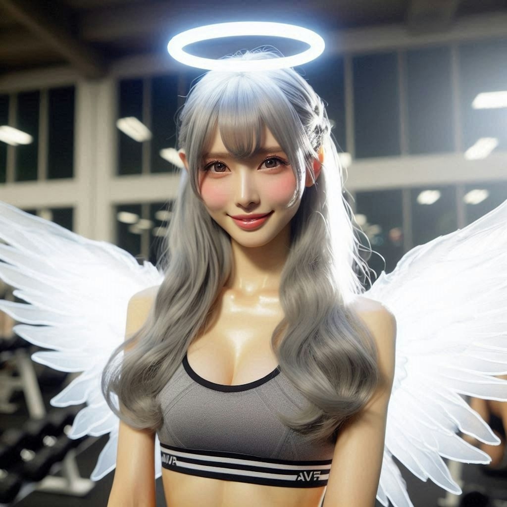 トレーニング中の天使