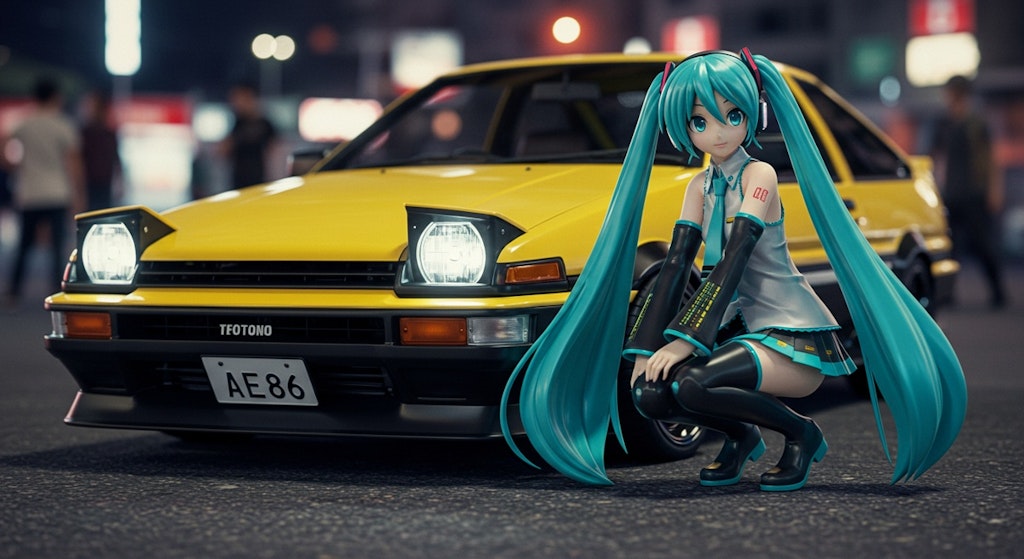 初音ミクとAE86