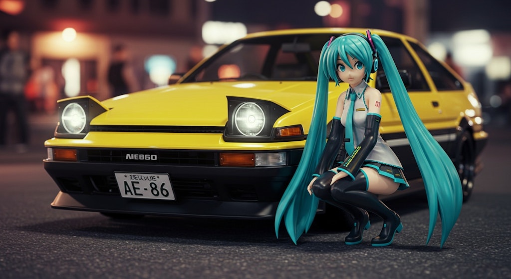 初音ミクとAE86