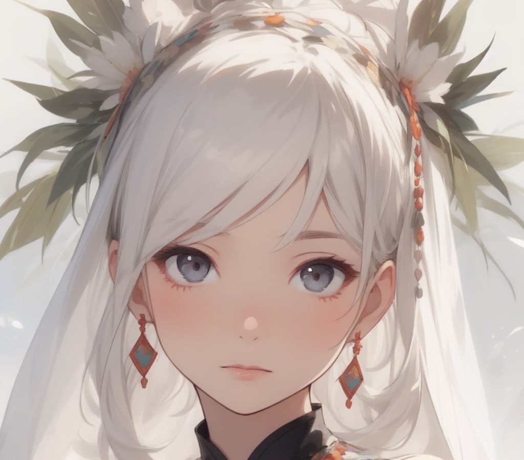 A girl with white hair 1
