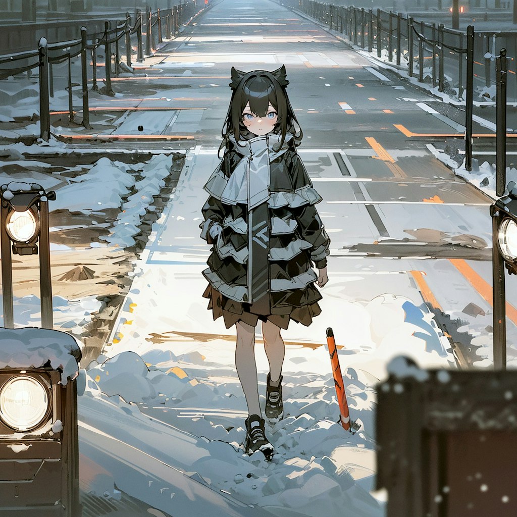 感染地区から来た少女 (雪と少女23)