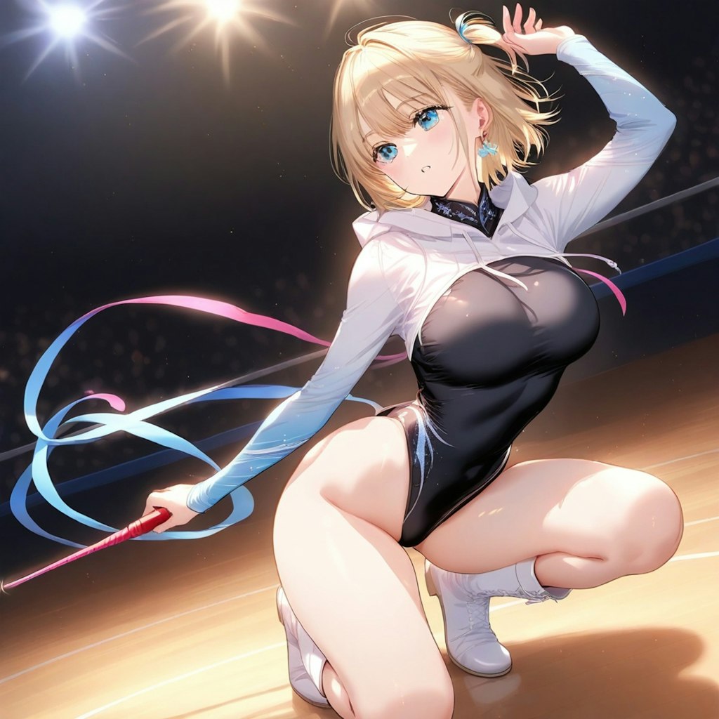 金髪ショート新体操美少女