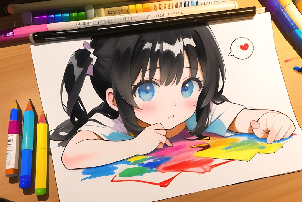 スケッチブックにお絵かき