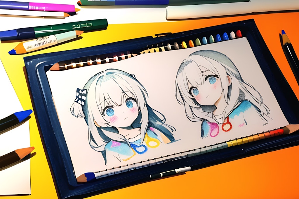 スケッチブックにお絵かき