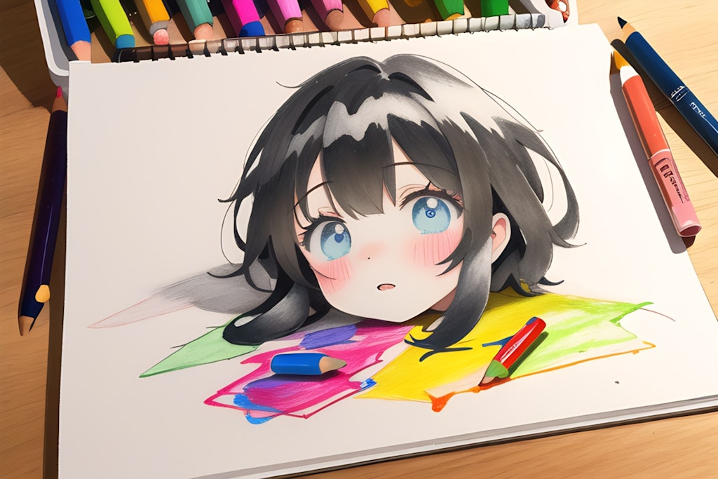 スケッチブックにお絵かき