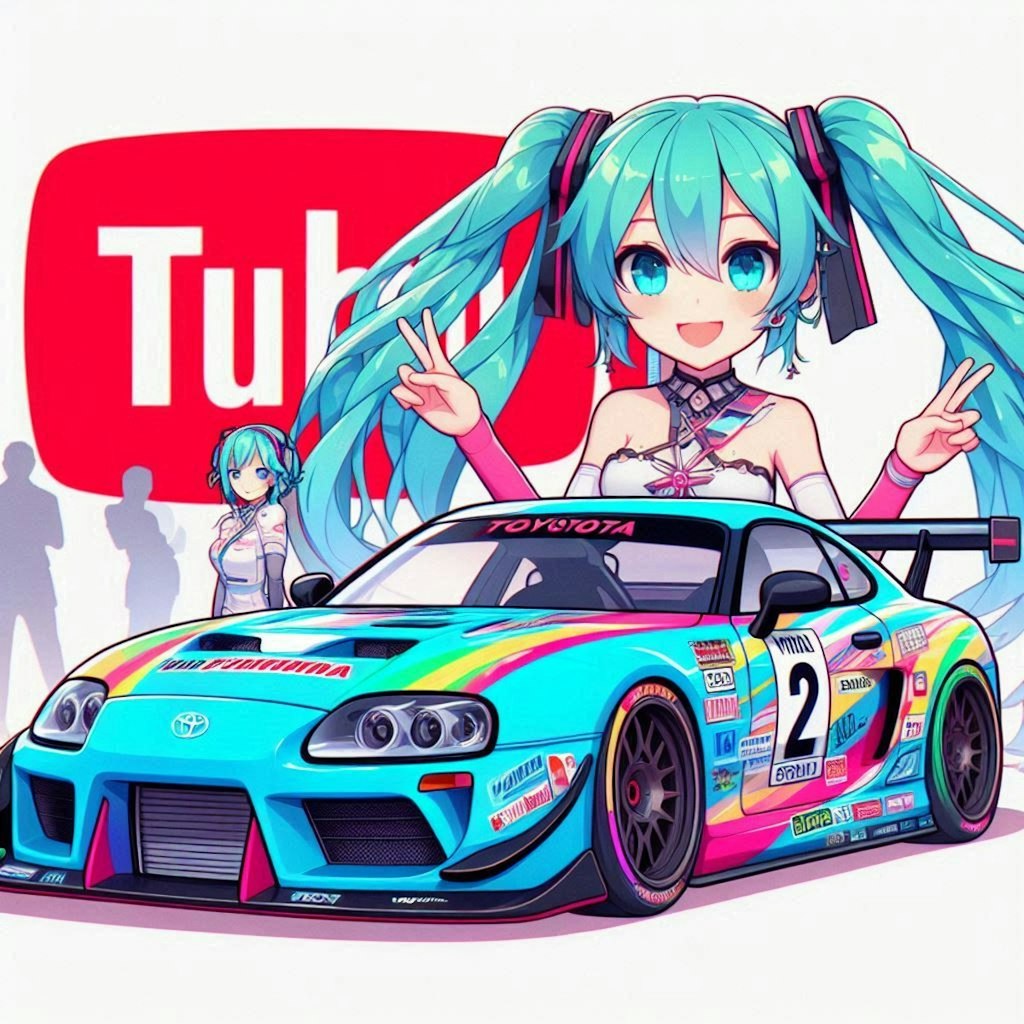 youtubeカラーのトヨタスープラ