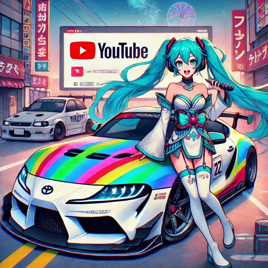 youtubeカラーのトヨタスープラ