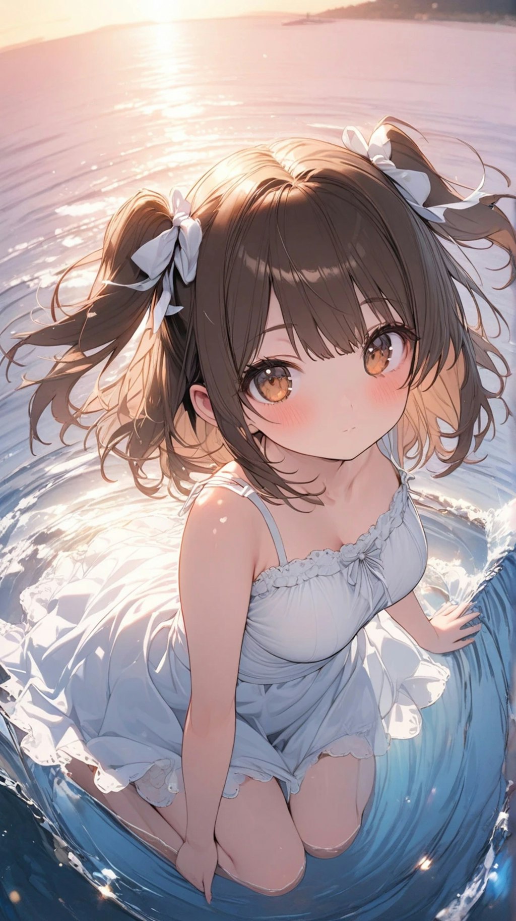 夕焼けと美少女💓 リズ氏の唯ちゃん