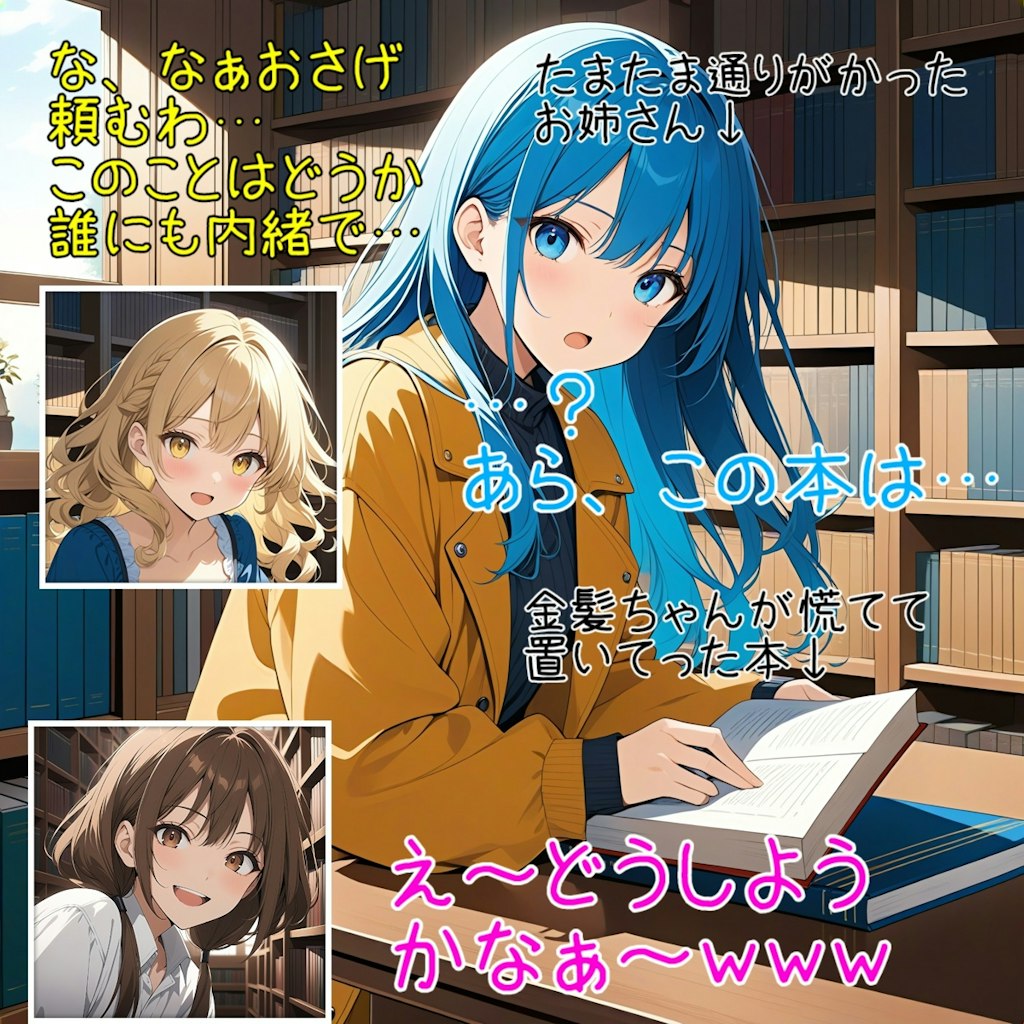 何読んでるの？ (台詞あり 2～7枚目)