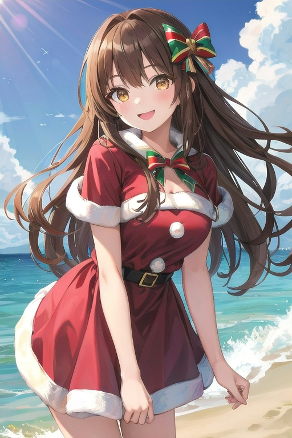 常夏のなごみサンタさん🎅🏻🏄🎄🌴🌺✨