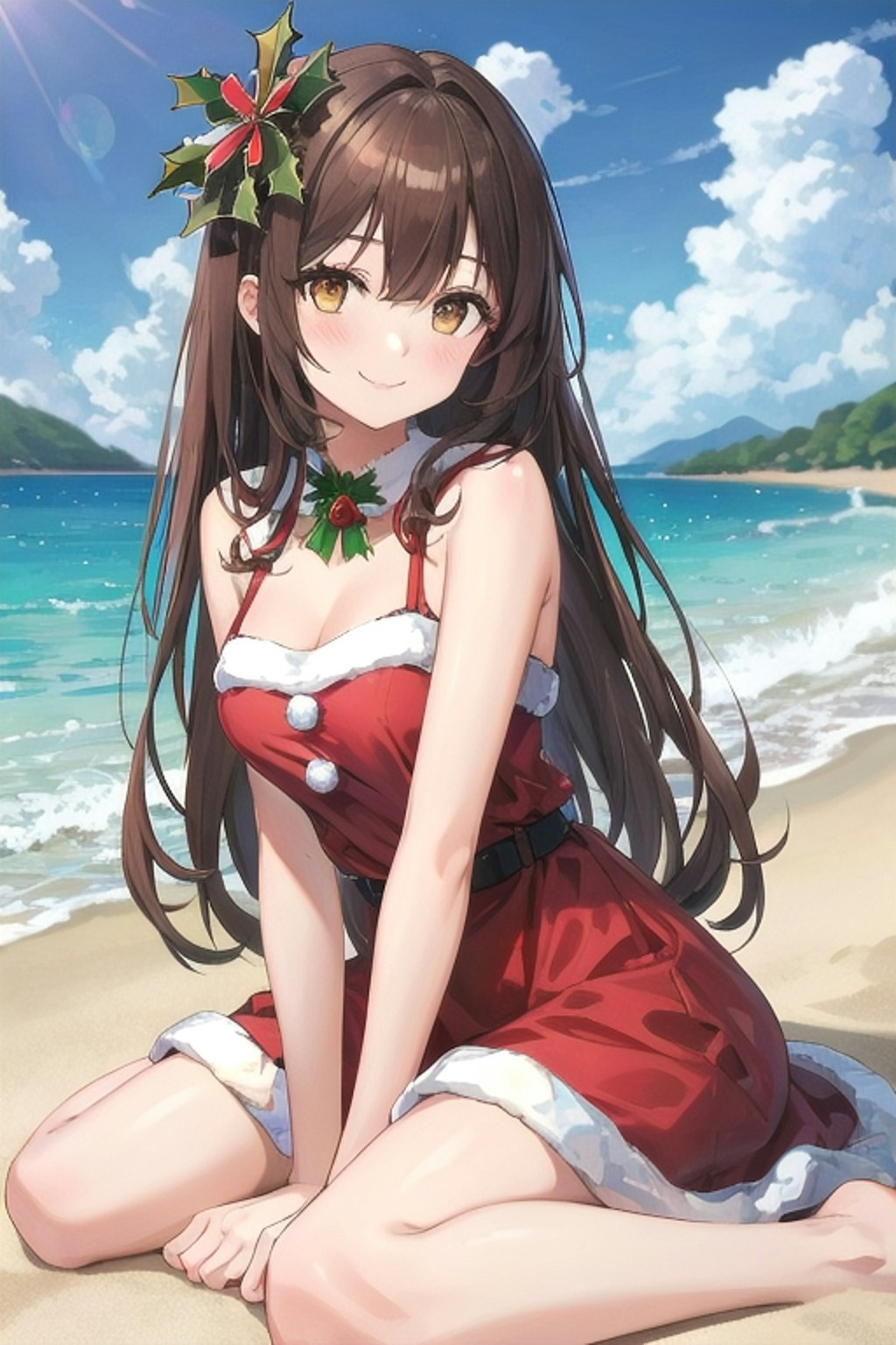 常夏のなごみサンタさん🎅🏻🏄🎄🌴🌺✨