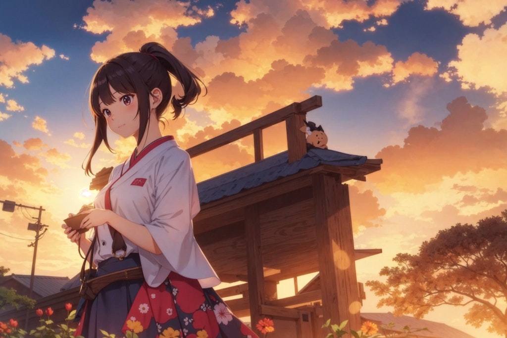 女心と秋の夕焼け空:3,