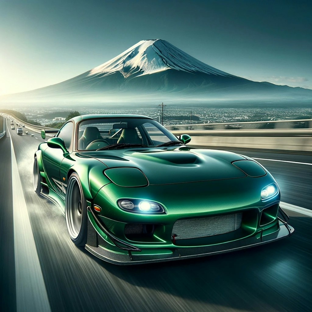 RX-7 御殿場インター付近にて