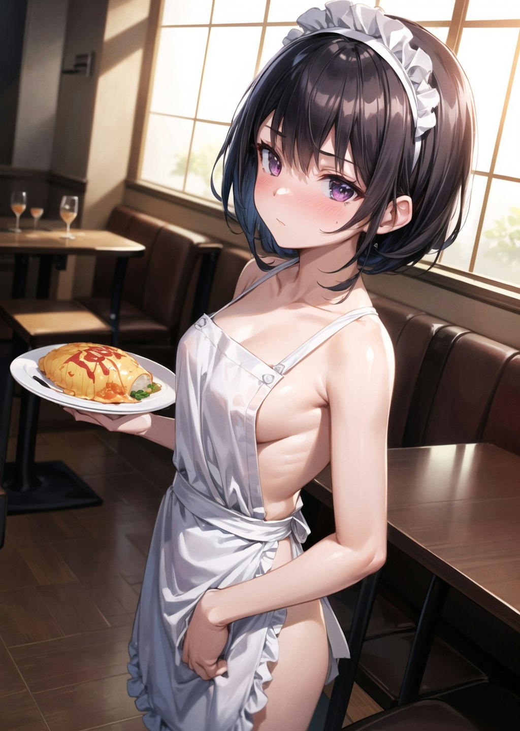 naked apron maid café