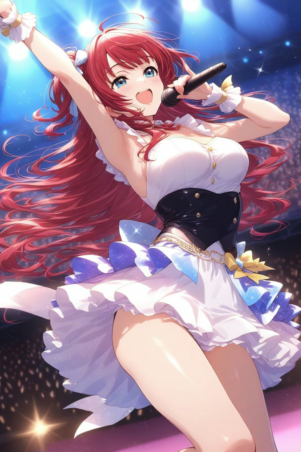 ワンサイドアップアホ毛の美少女アイドル