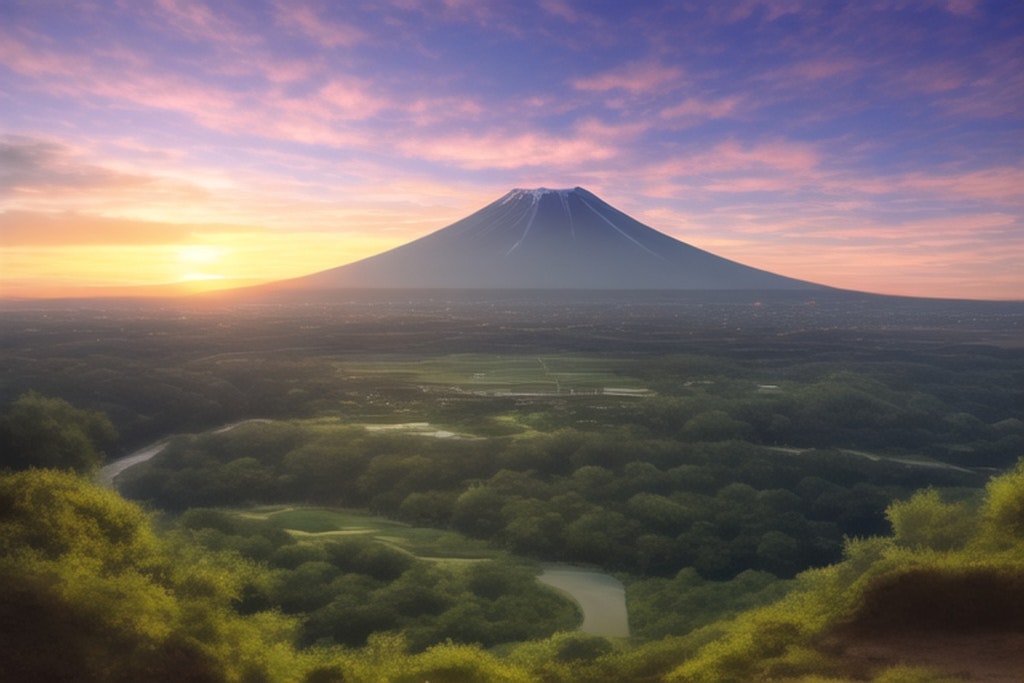 早朝の富士山