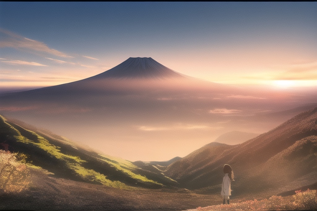 早朝の富士山