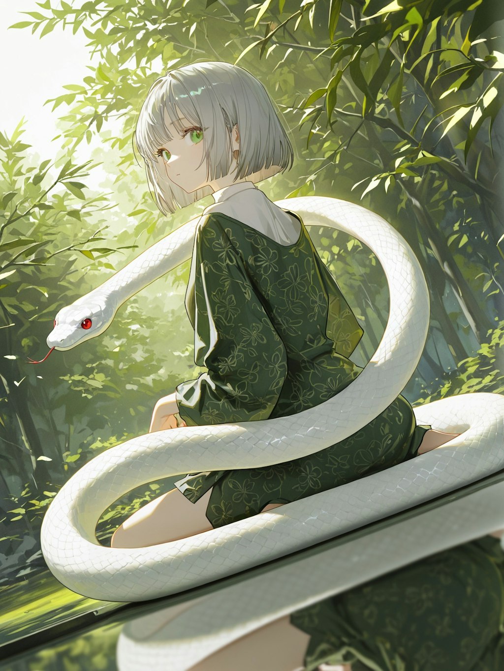 白蛇と若草