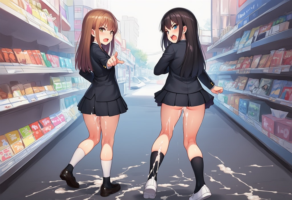 後ろからぶっかけたらバレた