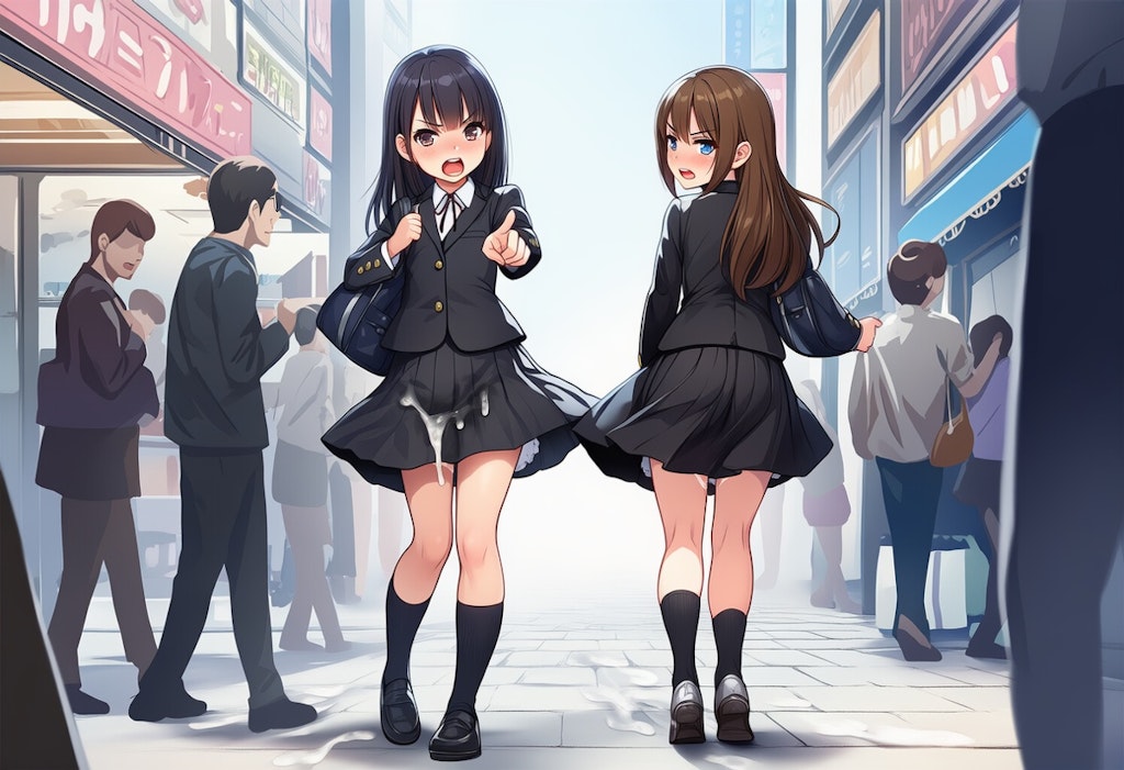 後ろからぶっかけたらバレた