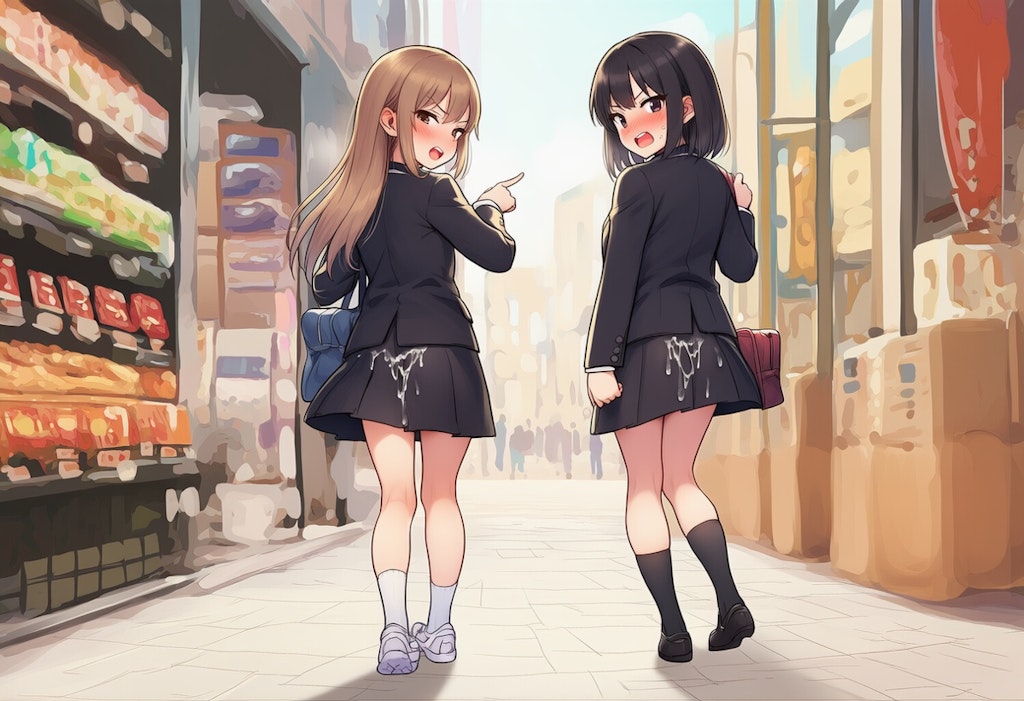 後ろからぶっかけたらバレた
