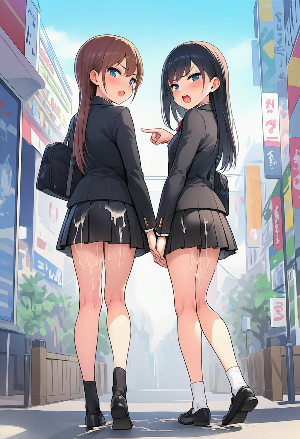 後ろからぶっかけたらバレた