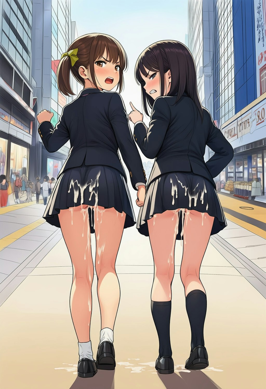 後ろからぶっかけたらバレた
