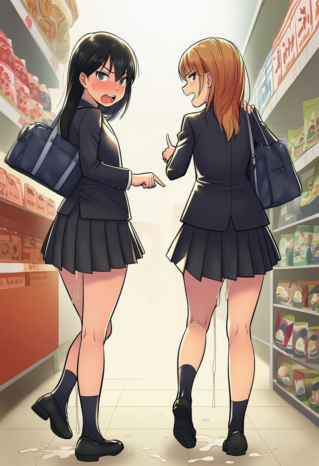 後ろからぶっかけたらバレた
