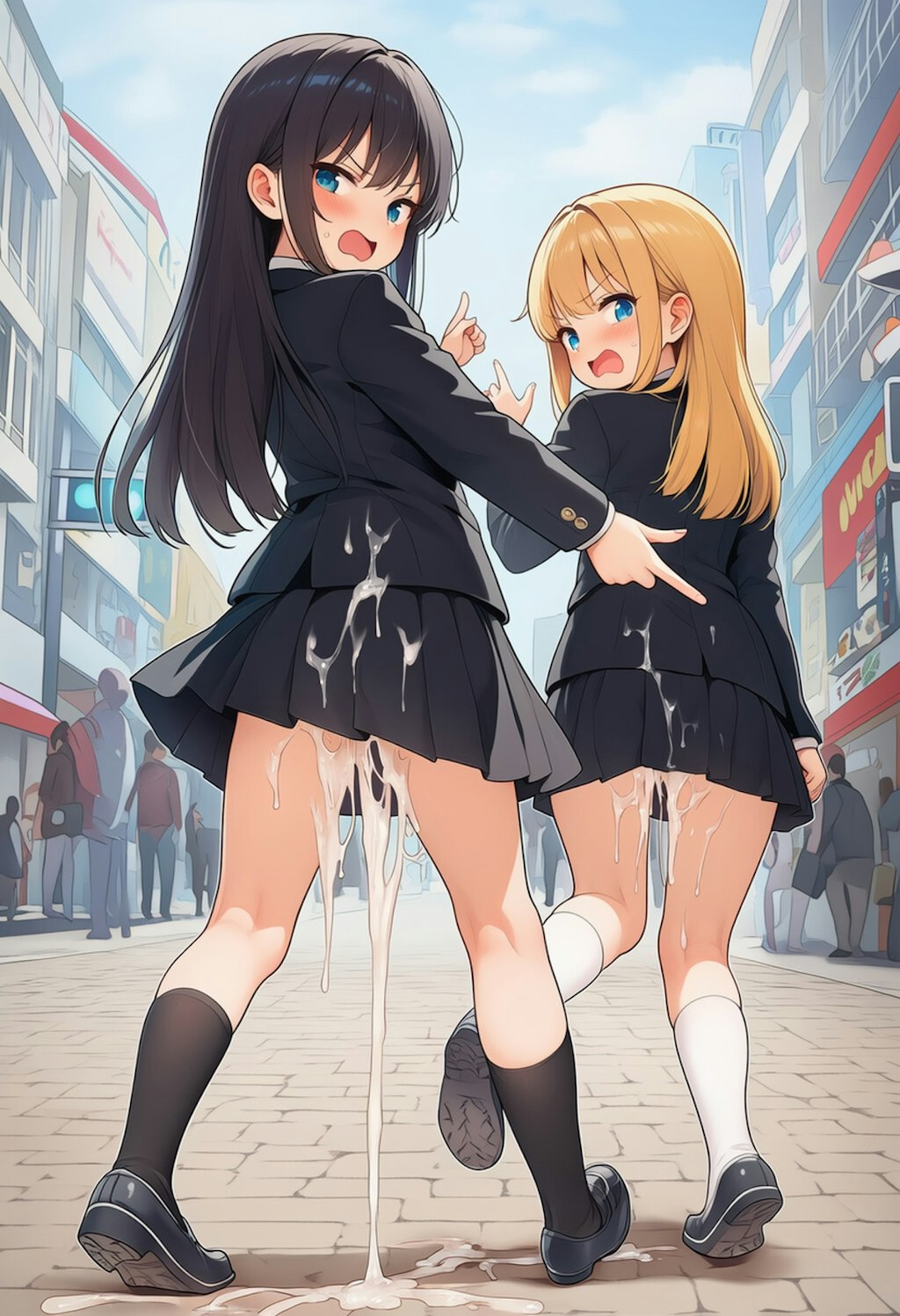 後ろからぶっかけたらバレた