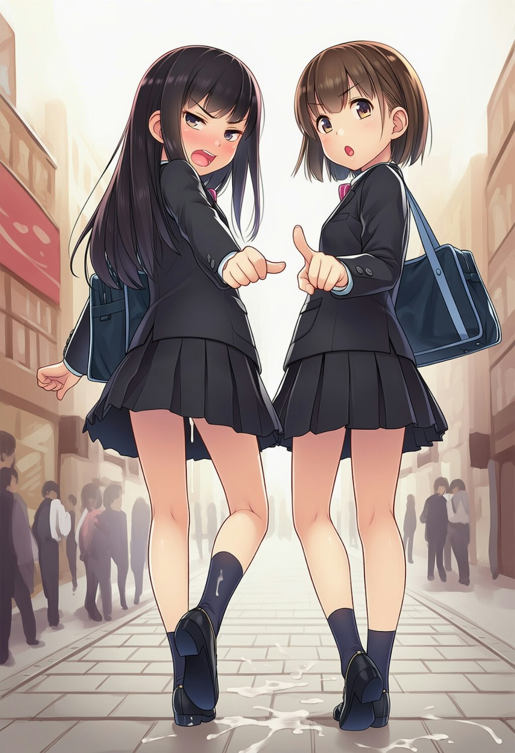 後ろからぶっかけたらバレた