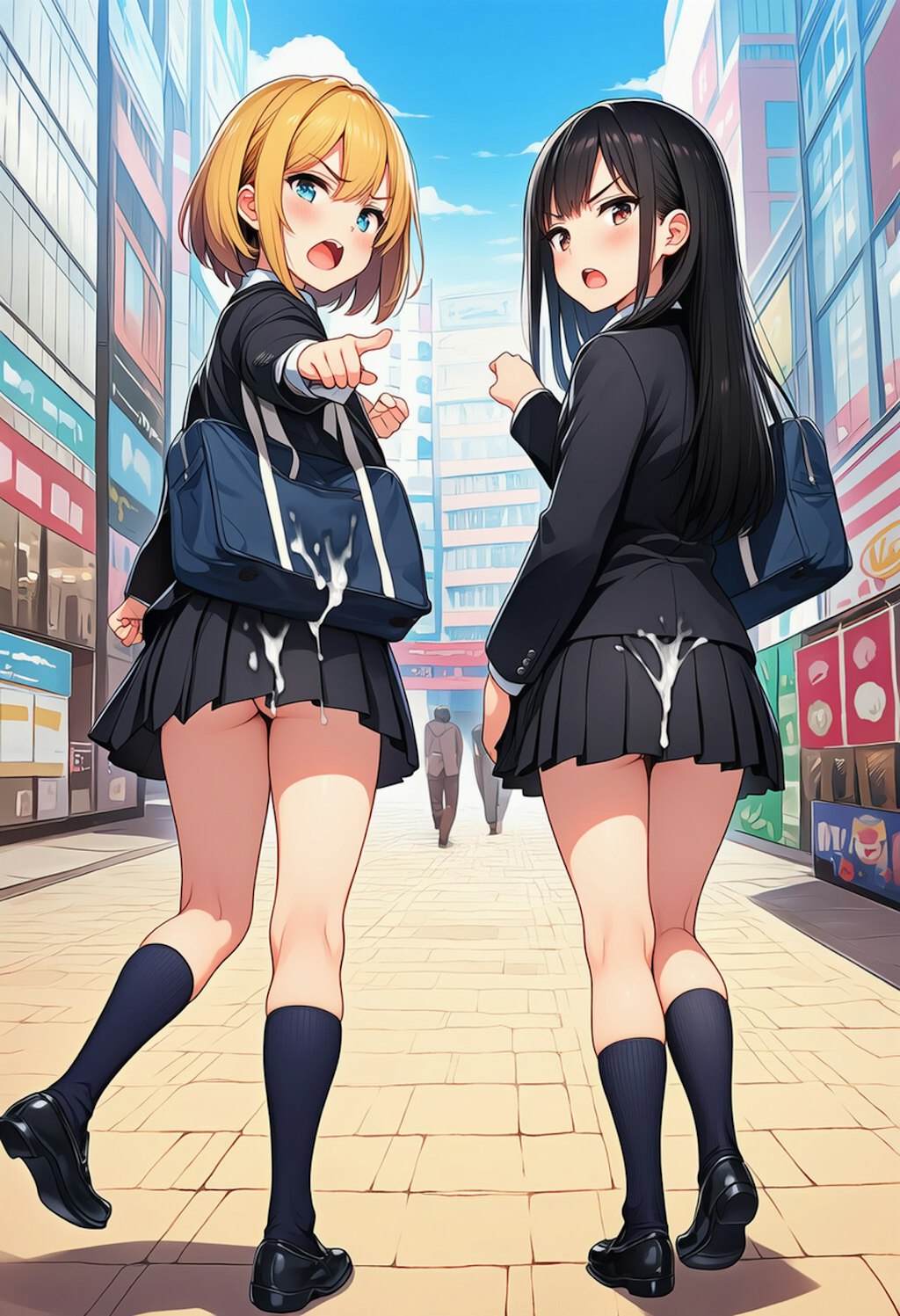後ろからぶっかけたらバレた