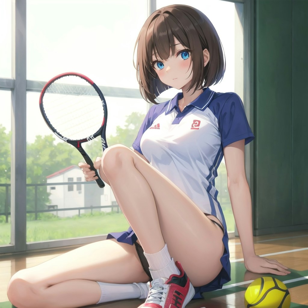 真面目なバド部の女の子　でも服装はエッチ、、