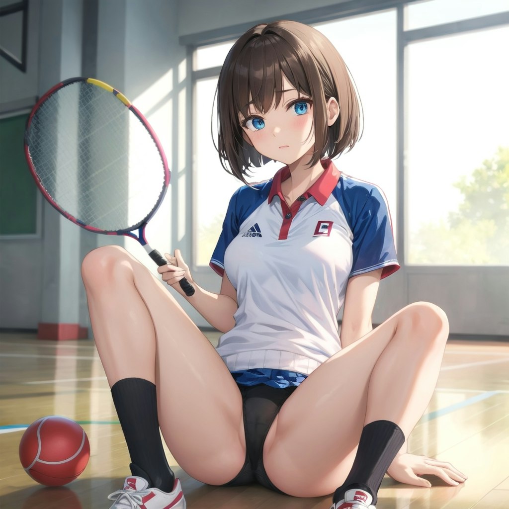 真面目なバド部の女の子　でも服装はエッチ、、