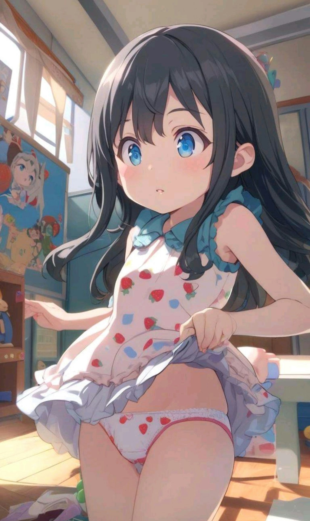 笑顔でパンチラしてくれる小さな女の子