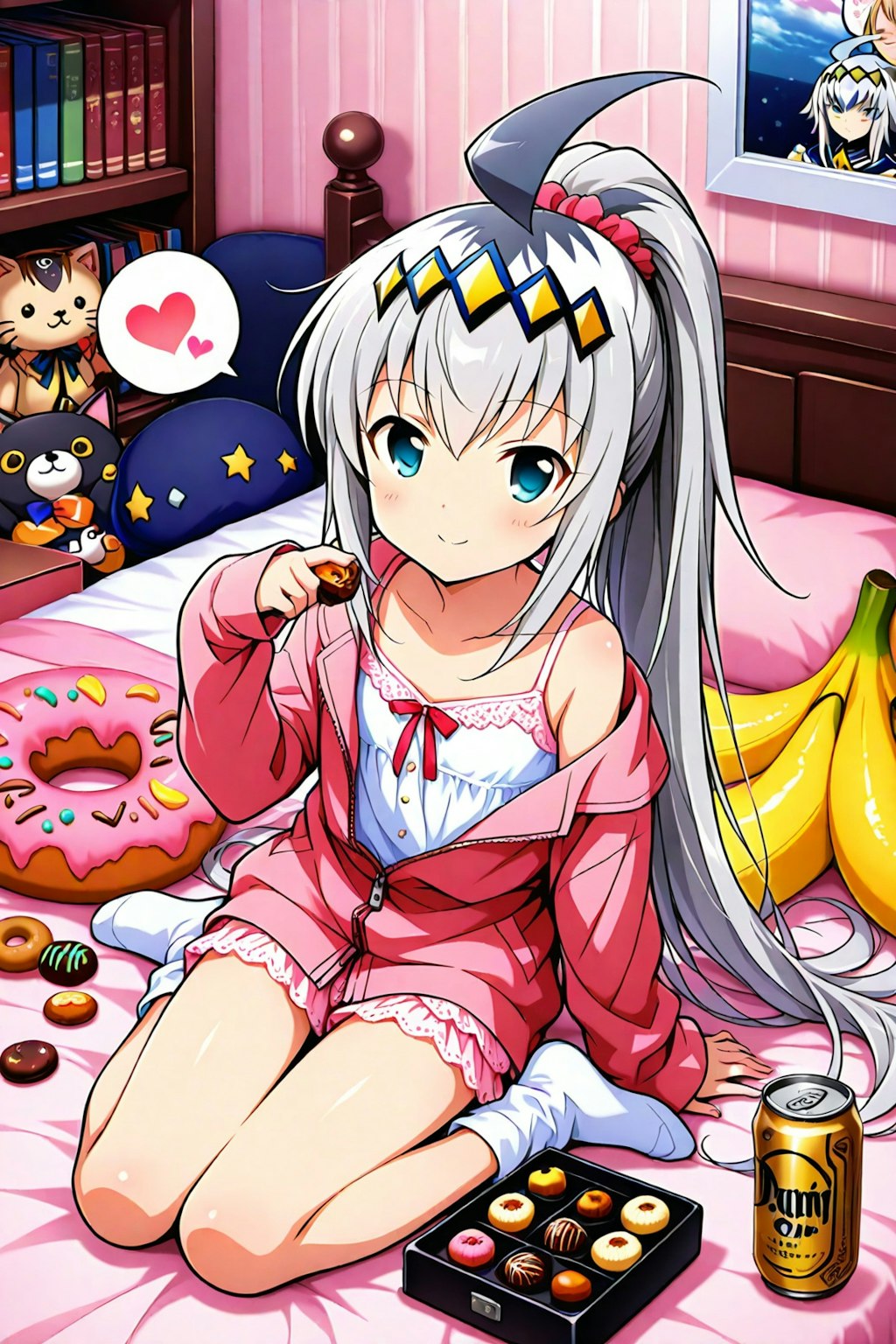 理想の部屋の白髪ちゃん