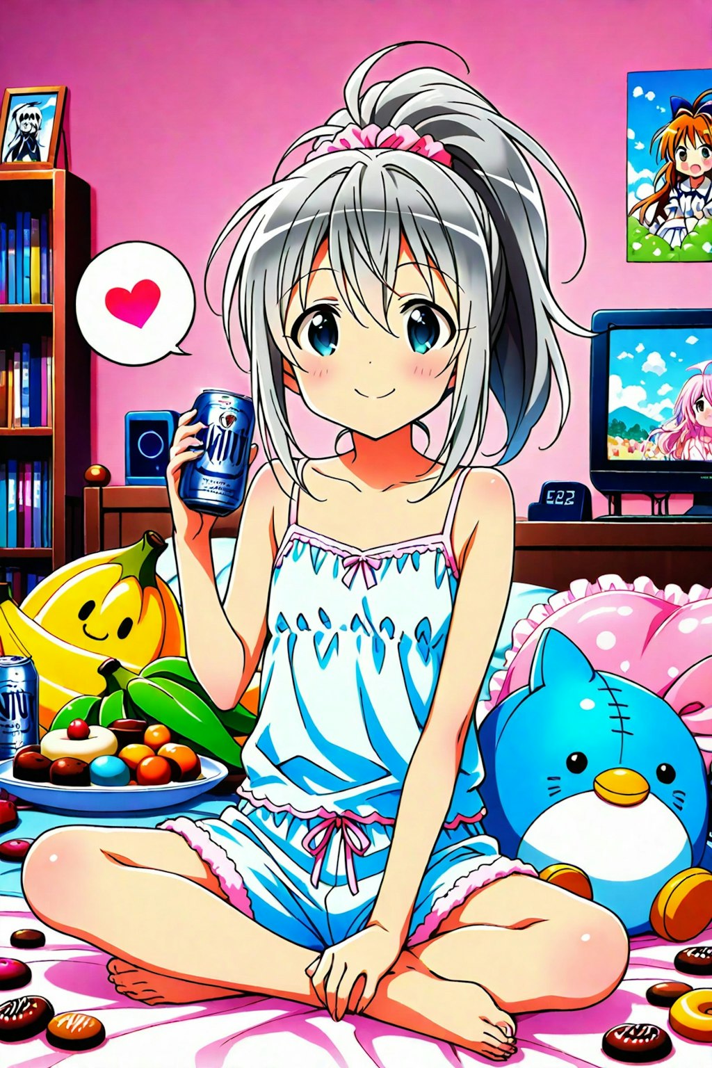 理想の部屋の白髪ちゃん